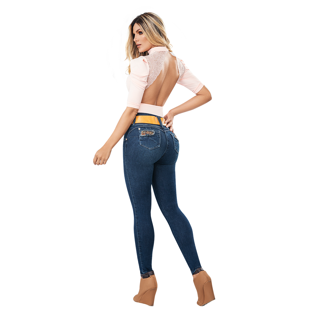 High-Waist Butt-Lifting Jeans