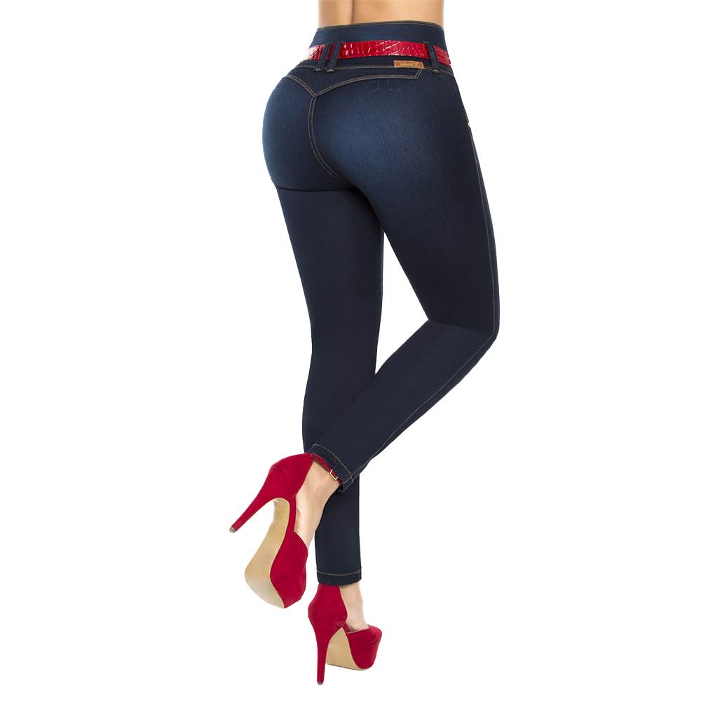 Mid-Waist Butt-Lifting Jeans