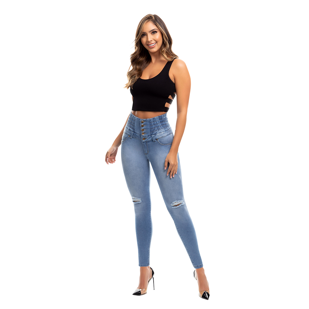 High-Waist Butt-Lifting Jeans