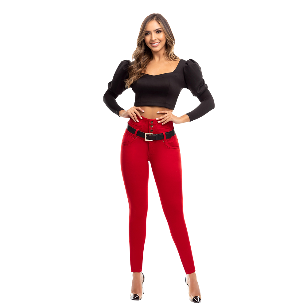 High-Waist Butt-Lifting Jeans