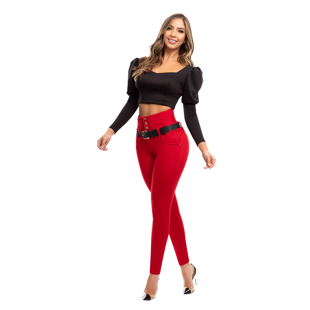 High-Waist Butt-Lifting Jeans