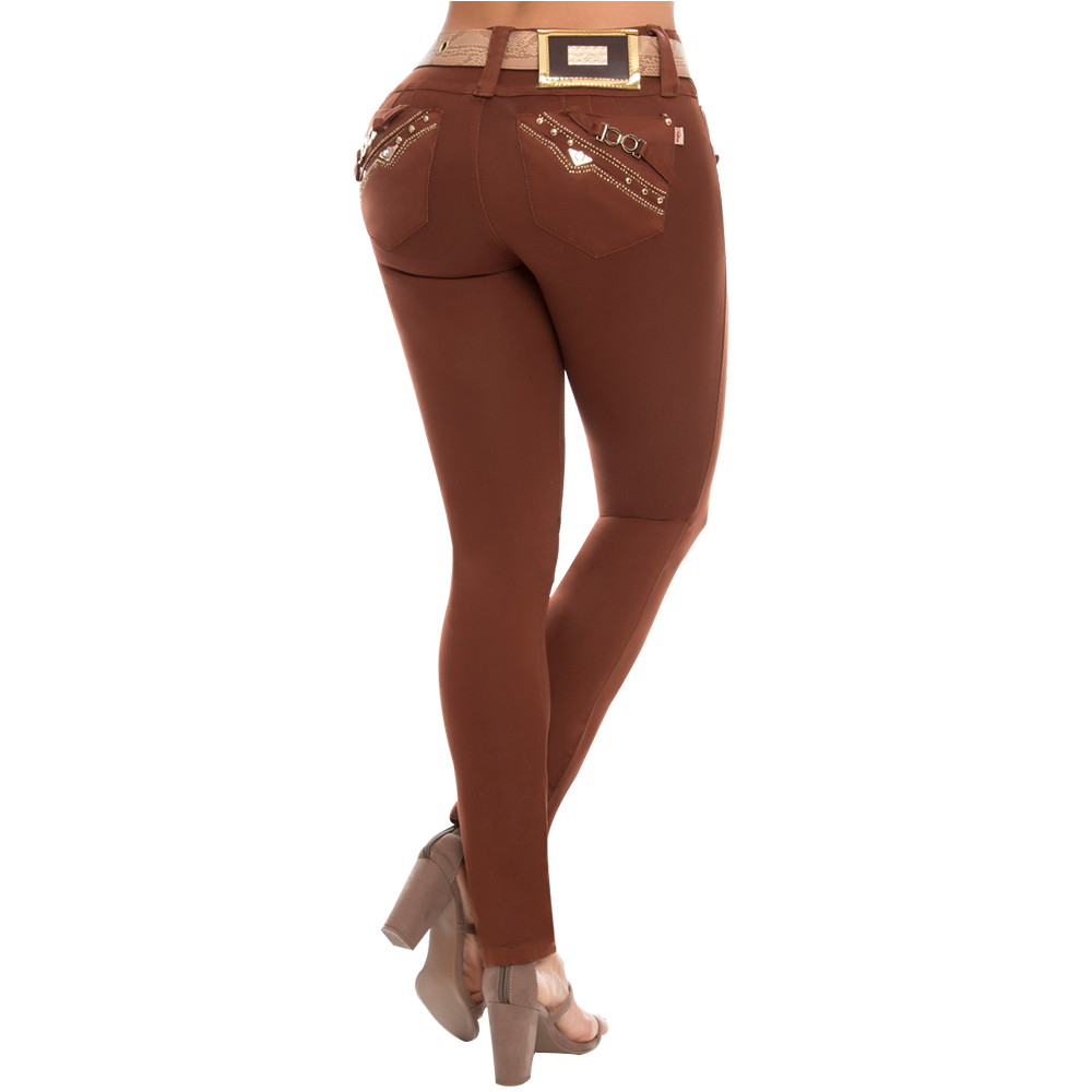 Mid-Waist Butt-Lifting Jeans