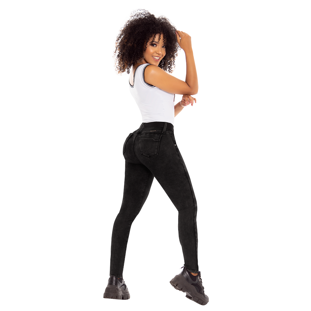 Mid-Waist Butt-Lifting Jeans