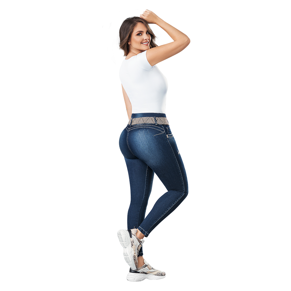 High-Waist Butt-Lifting Jeans