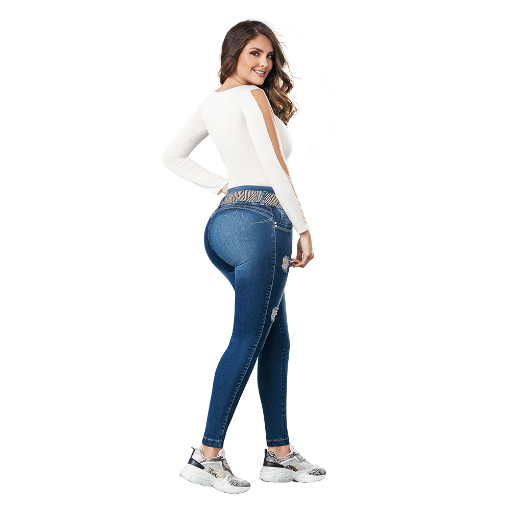 High-Waist Butt-Lifting Jeans