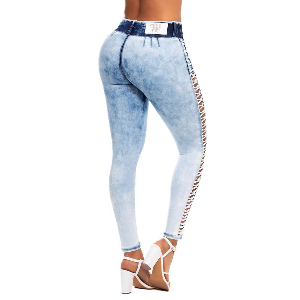 Mid-Waist Butt-Lifting Jeans