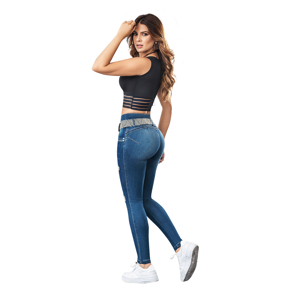 High-Waist Butt-Lifting Jeans